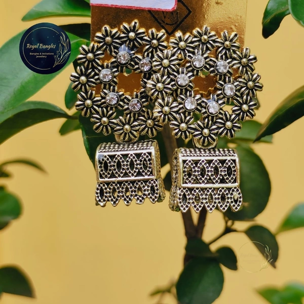 Earrings With Jhumka  - Antique 