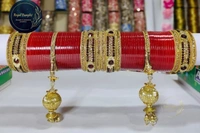 Beautiful Bridal Chuda - Mehroon , 2-6