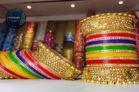 Acrylic Bridal Chuda  - Multi color , 2-2