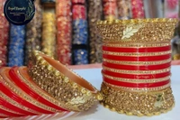 Acrylic Bridal Chuda  - Multi color , 2-2
