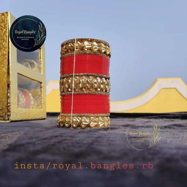 Beautiful Bridal Chuda Set With High Quality Stone Work. - 2.2