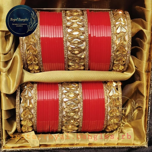 Beautiful Bridal Chuda Set With High Quality Stone Work. - 2.2