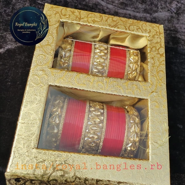 Beautiful Bridal Chuda Set With High Quality Stone Work. - 2.4
