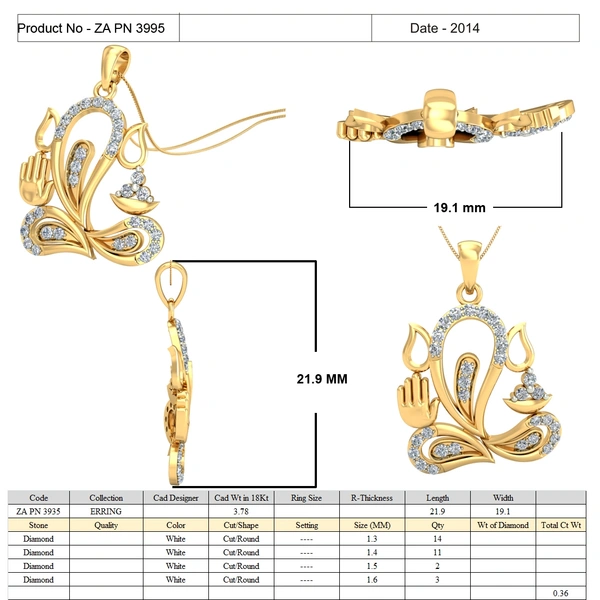 ZA PN 3935 - 3DM, STL, 1JPG / No Changes Applicable / Files send via emails or Wetransfer Only.
