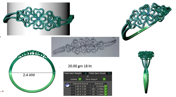 DLBR 2404 - 3DM, STL, 1JPG / No Changes Applicable / Files send via emails or Wetransfer Only.
