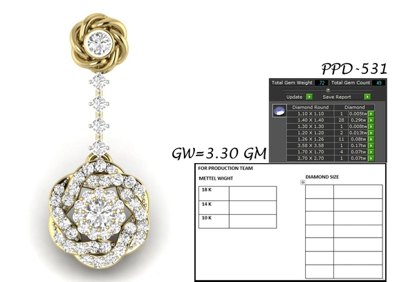 PPD-531 - 3DM, STL, 1JPG / No Changes Applicable / Files send via emails or Wetransfer Only.