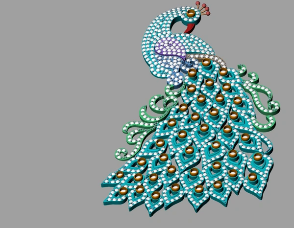 Nosering-peacock - 3DM, STL, 1JPG / No Changes Applicable / Files send via emails or Wetransfer Only.