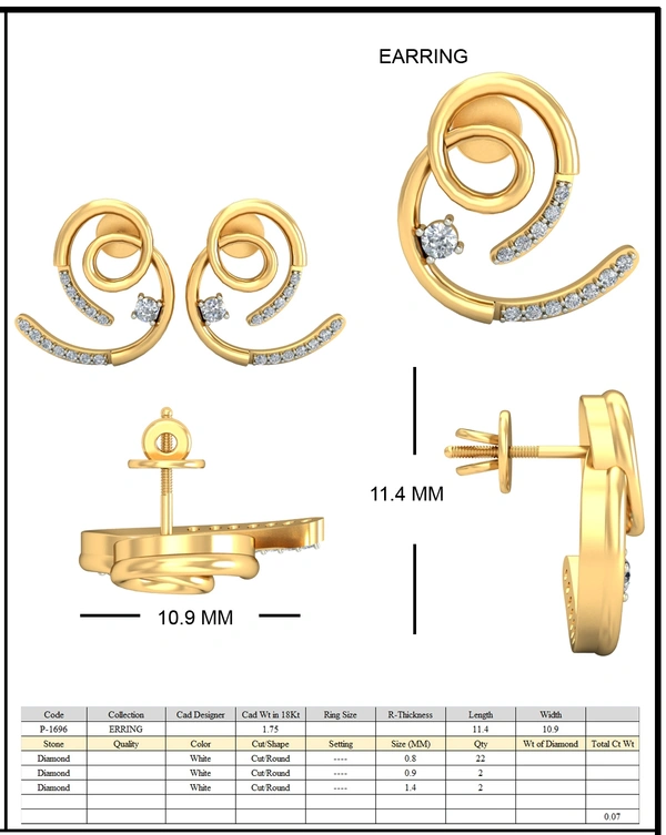 PE-1696ER - 3DM, STL, 1JPG / No Changes Applicable / Files send via emails or Wetransfer Only.