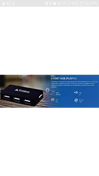 ProDot Playy Plus 2.0 4-Port High Speed Playy Plus 2.0 - Black