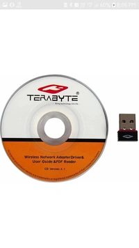 Terabyte Mini 2.4Ghz Wireless WiFi Dongle 500Mbps 802.11n USB ... - Black & red