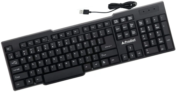 Prodot Wired Usb Standard  Multi Device Keyboard (Black) 