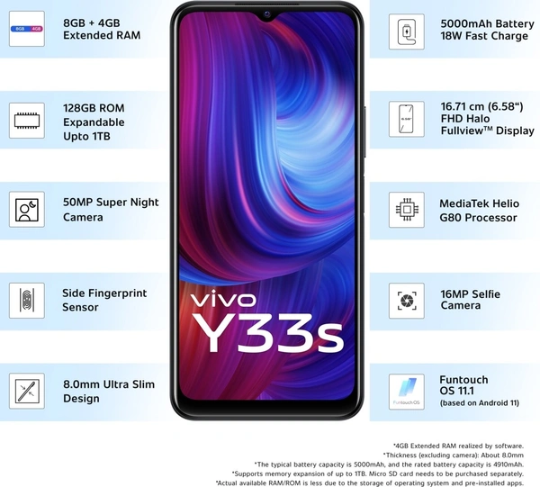 Vivo Y33s (8GB) 128GB