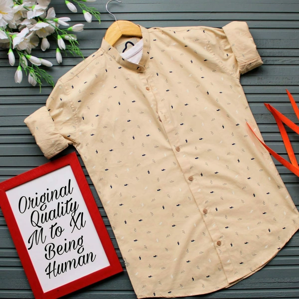 Being Human.🅿️  SHIRTS High QUALITY  Full sleeves 100% cotton SHIRTS - Light pink, M-38