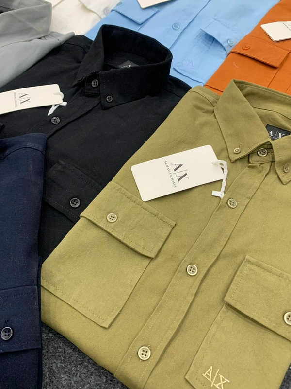 Armani Exchange Rfd cargo 🅿️ SHIRTSOriginal QUALITY  Full sleeves CARGO SHIRTS - L