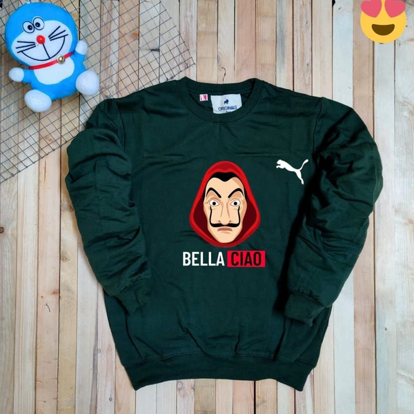 🎀 BELLA CHIO PUMA EDITION  SWEATSHIRT🎀 - HUNTER GREEN, XXL