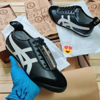 ONITSUKA TIGER SHOES FOR MEN'S - WHITE & BLACK, 7