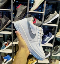 🎀NIKE AIR FORCE 1 MEN SHOES🎀 - WHITE & GRAY, 8