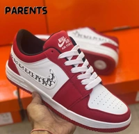 NIKE AIR CASUAL SHOES 7A  QUALITY - WHITE & RED, 9