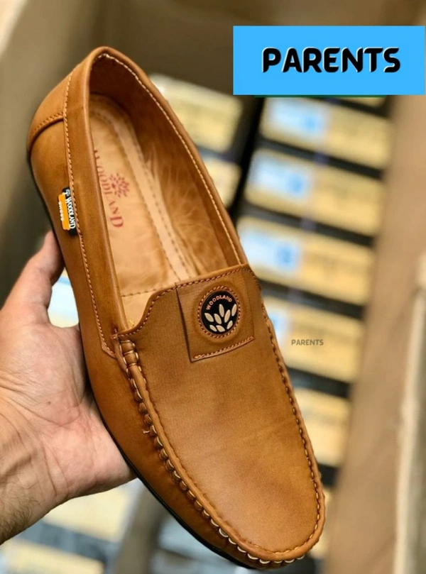 WOODLAND LOAFER SHOES FOR MEN - BROWN, 7