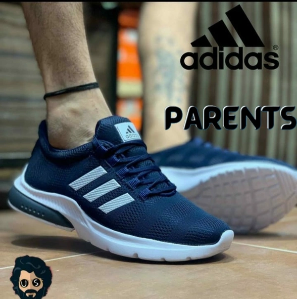 ADIDAS MEN'S RUNNING SHOES - BLACK, 9