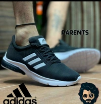 ADIDAS MEN'S RUNNING SHOES - BLACK, 9