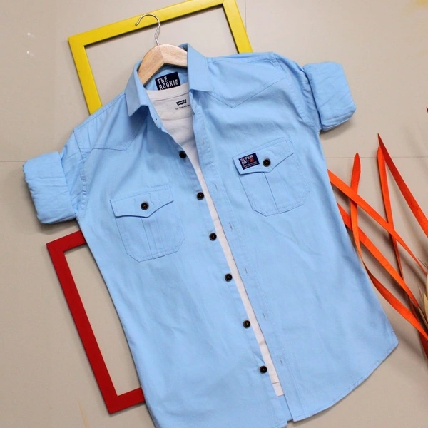 Superdry Rfd cargo®️  SHIRTSOriginal QUALITY  Full sleeves CARGO SHIRTS - BLUE, M