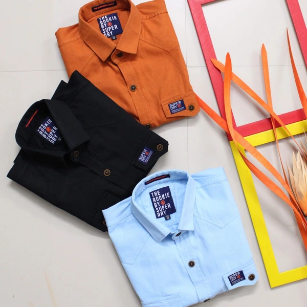 Superdry Rfd cargo®️  SHIRTSOriginal QUALITY  Full sleeves CARGO SHIRTS - ORANGE, L