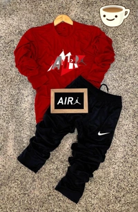 NIKE TRACKSUIT & T-SHIRT - GRAY, L