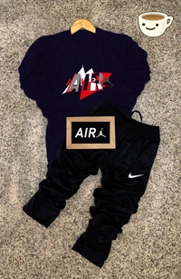 NIKE TRACKSUIT & T-SHIRT - GRAY, L