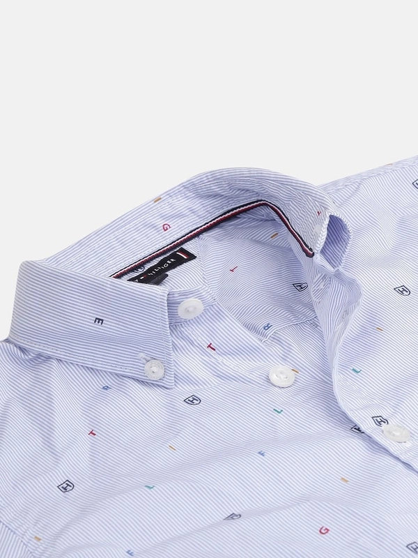Tommy Hilfiger Boys Blue Pure Cotton Casual Shirt - Blue, 13-14Y