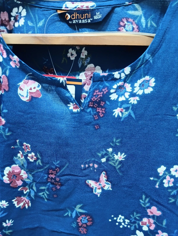 Dhuni By Avaasa Kurti - Medium, Navy Blue