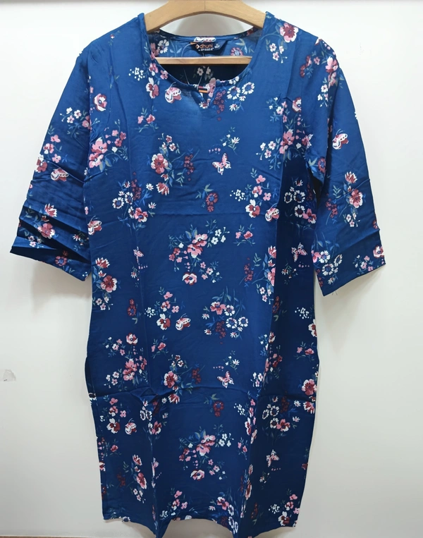 Dhuni By Avaasa Kurti - Medium, Navy Blue