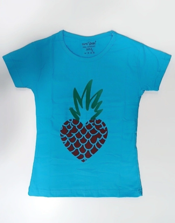 Girls Tshirt - 7 - 8 Years (28 Inches), Sky Blue