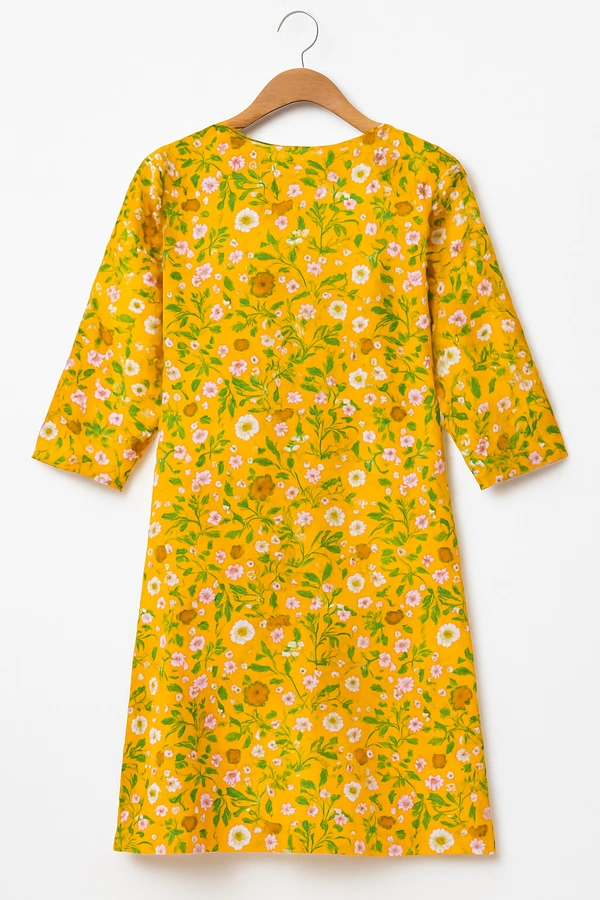 Dhuni By Avaasa Kurti - X-Large, Yellow