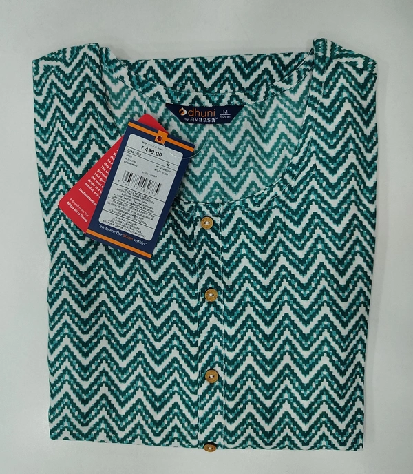 Dhuni By Avaasa Kurti - Medium, Deep Sea