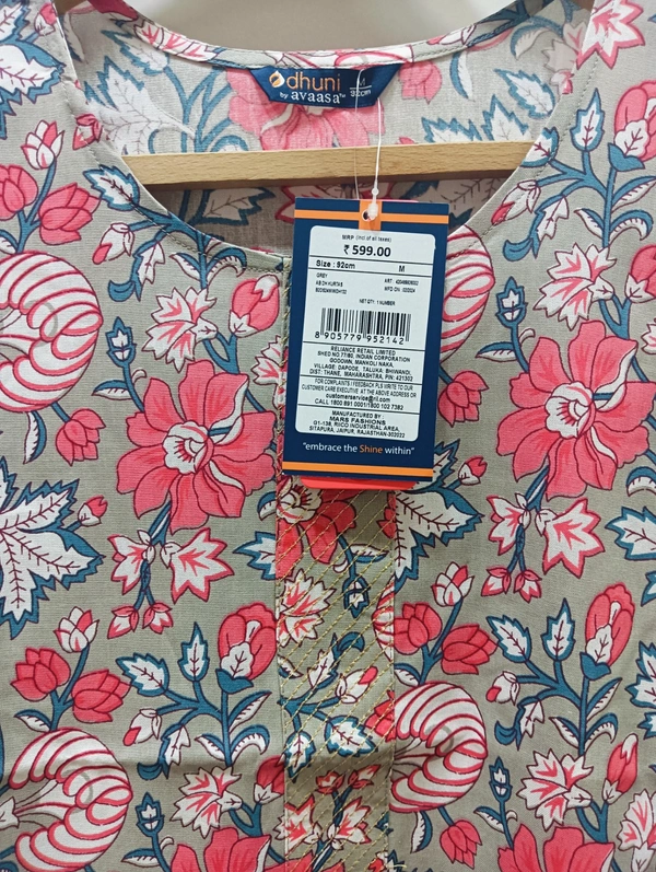 Dhuni By Avaasa Kurti - Medium, Pink
