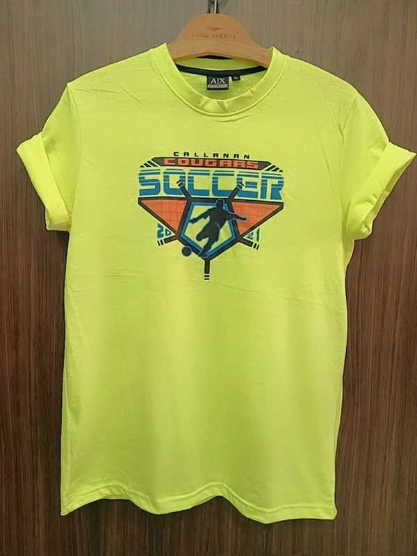 Men's Round Neck Tshirt - XX-Large, Yellow