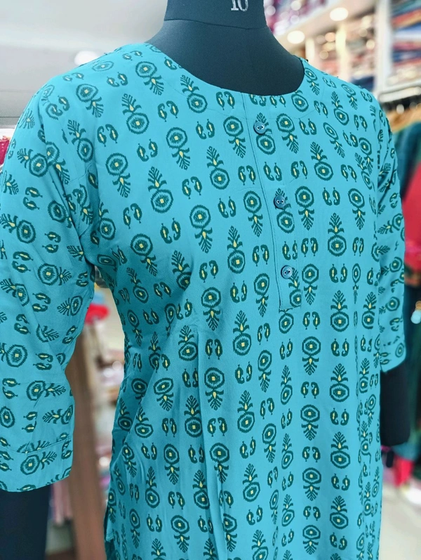 Kurti with Pocket KL002 - Cornflower, Medium