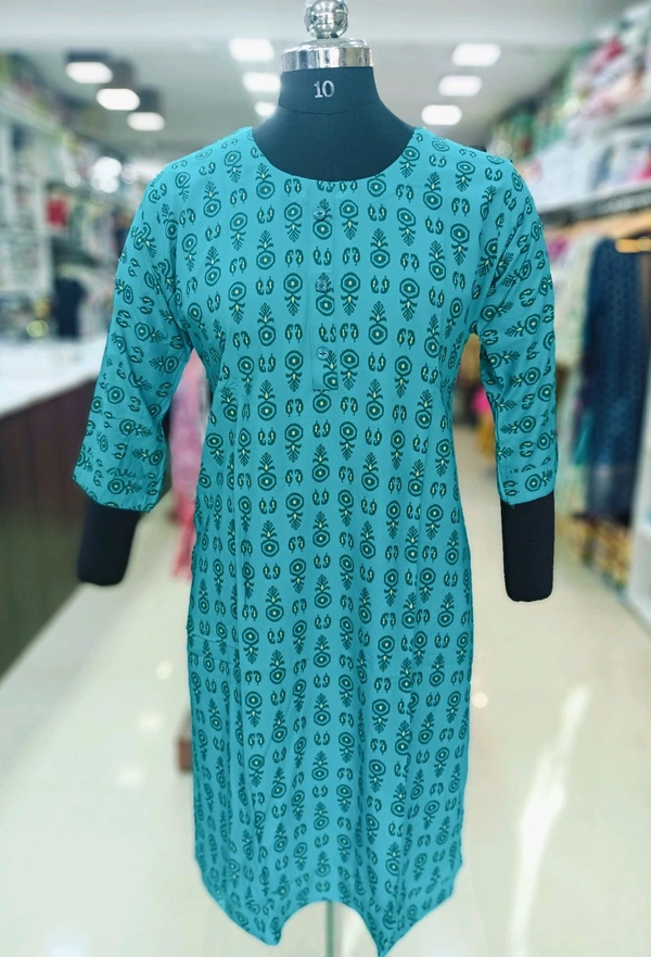 Kurti with Pocket KL002 - Cornflower, Large