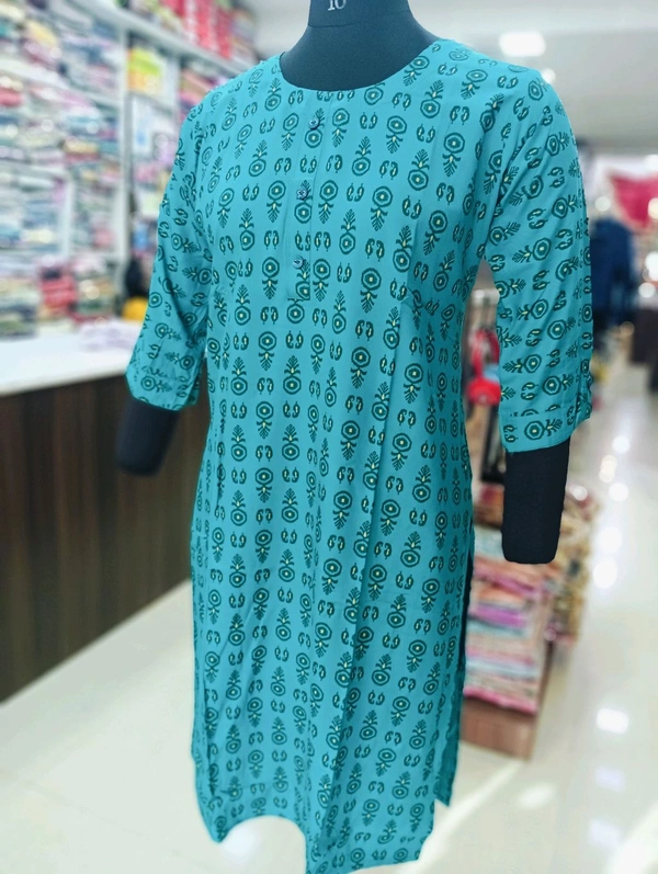 Kurti with Pocket KL002 - Cornflower, Large