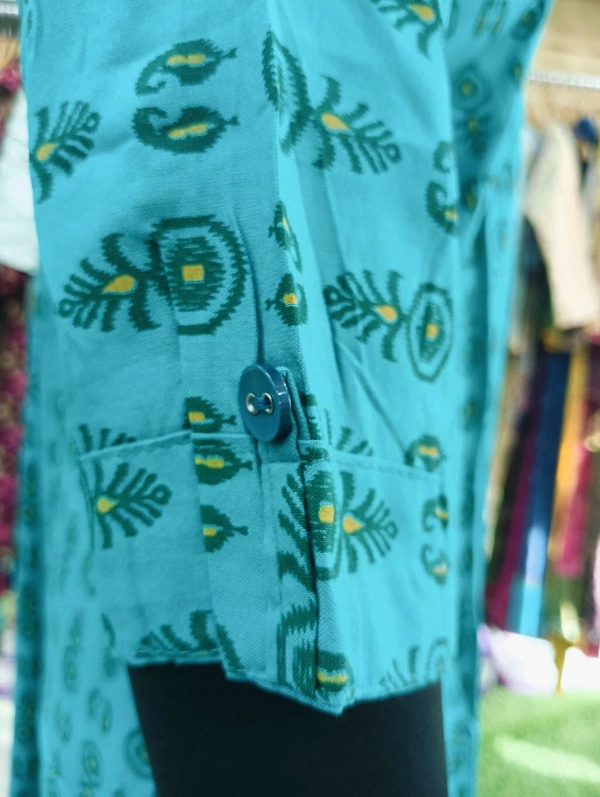 Kurti with Pocket KL002 - Cornflower, XX-Large