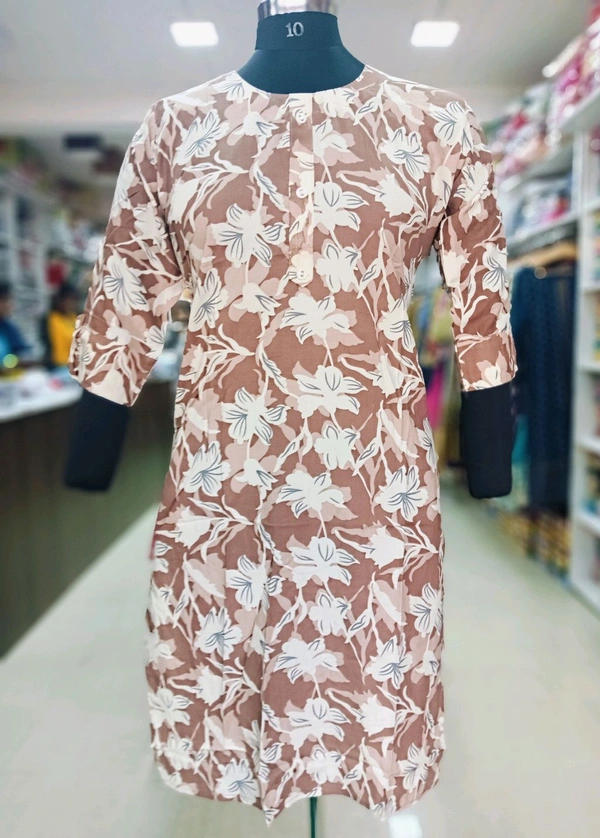 Kurti with Pocket KL003 - Raw Sienna, Medium