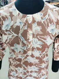 Kurti with Pocket KL003 - Raw Sienna, Medium