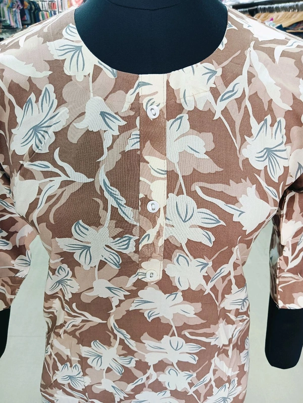 Kurti with Pocket KL003 - Raw Sienna, Medium