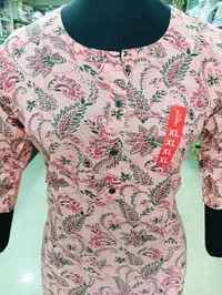 Kurti with Pocket KL006 - Pink, Large