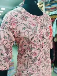 Kurti with Pocket KL006 - Pink, Large