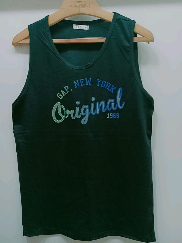 Men's sleeveless Tshirt - Dark Green, X-Large