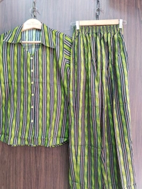 Womens Night Wear(Co-ord Set) - olive green, Medium