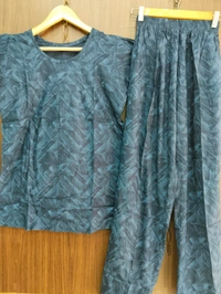 Womens Night Wear(Co-ord Set) - Navy Blue, Large