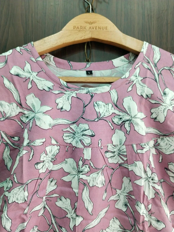 Womens Night Wear(Co-ord Set) - Lavender Rose, Large